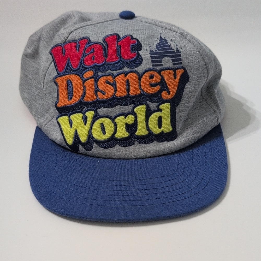 Disney Gray and Blue Hat with Colorful Logo